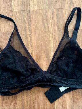 Fleur du Mal Black Lace Mesh Bralette